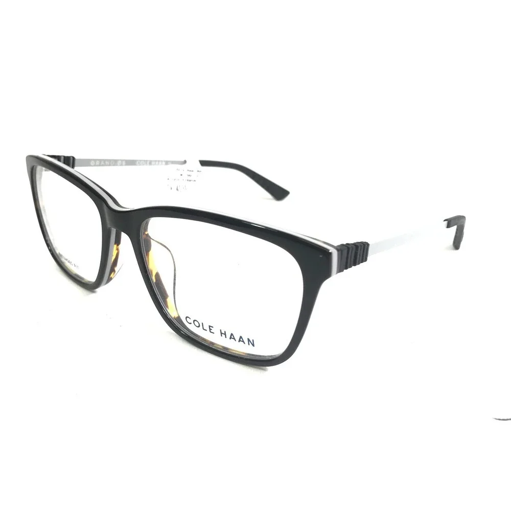 Cole Haan Eyeglasses Frames CH4039 001 BLACK Gray Tortoise Square 56-17-145
